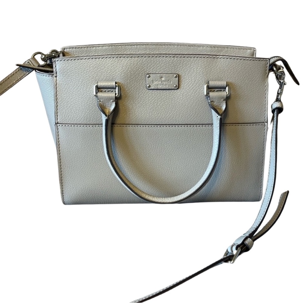 Kate Spade Large Light Gray Satchel โข 12โx9โx5โ โข LIKE NEW CONDITION - Picture 9 of 13
